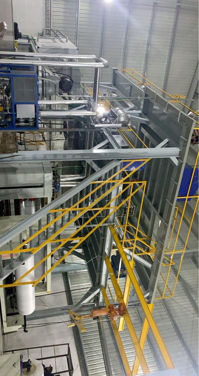 Production equipment inside the Ecoville factory