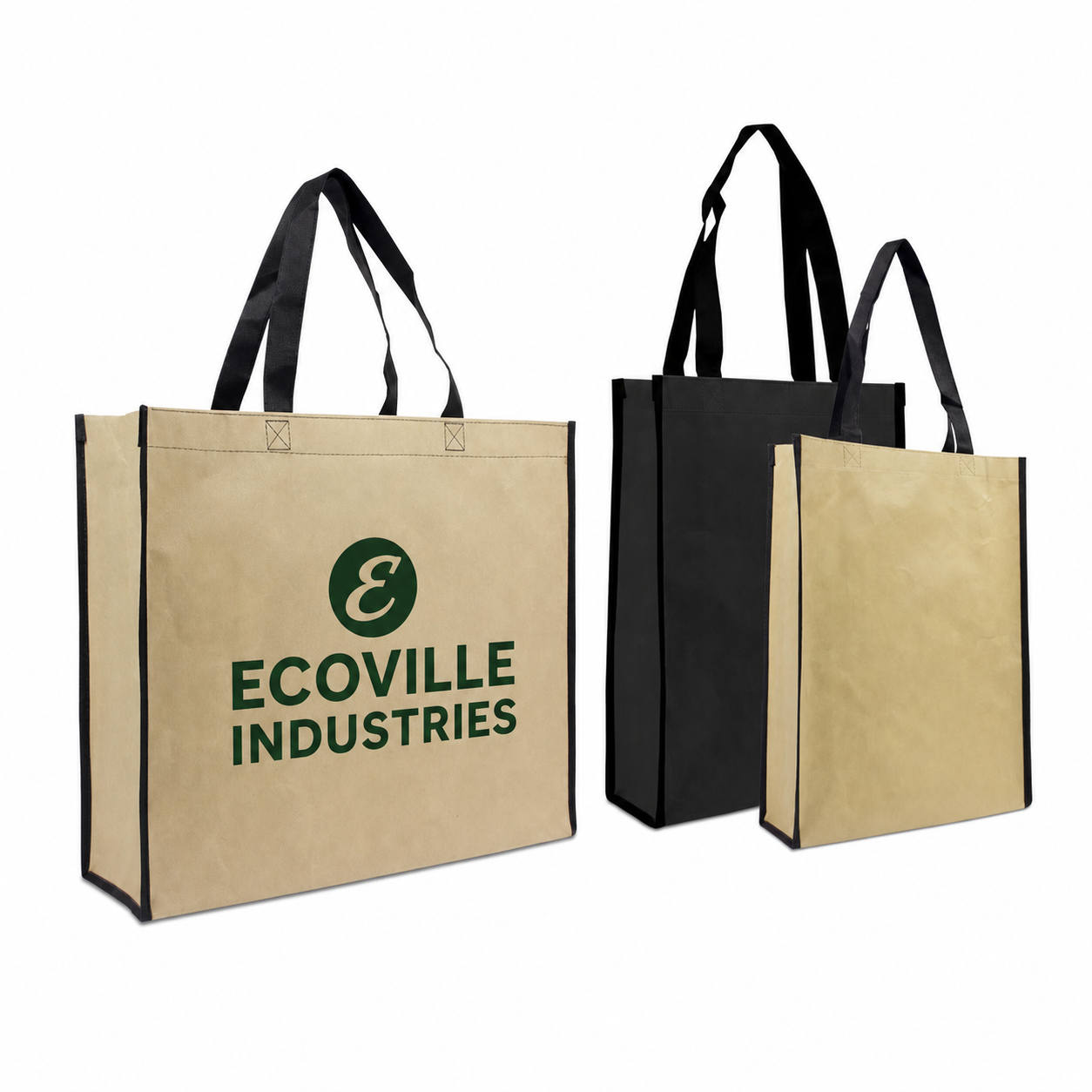 Ecoville branded stitched bags